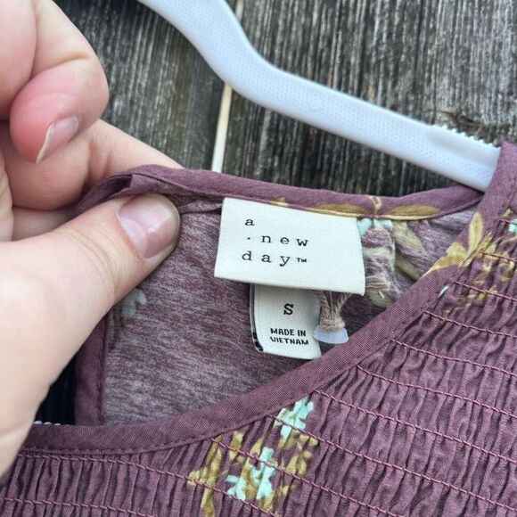 A New Day Purple Floral Tent Dress NWT Small - Picture 3 of 6